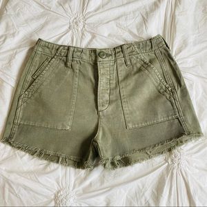 American Eagle Green Denim Shorts